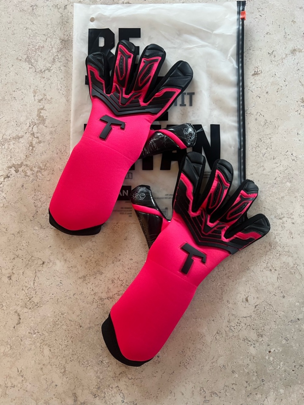 Titan Neon Pink Goalkeeper Gloves
